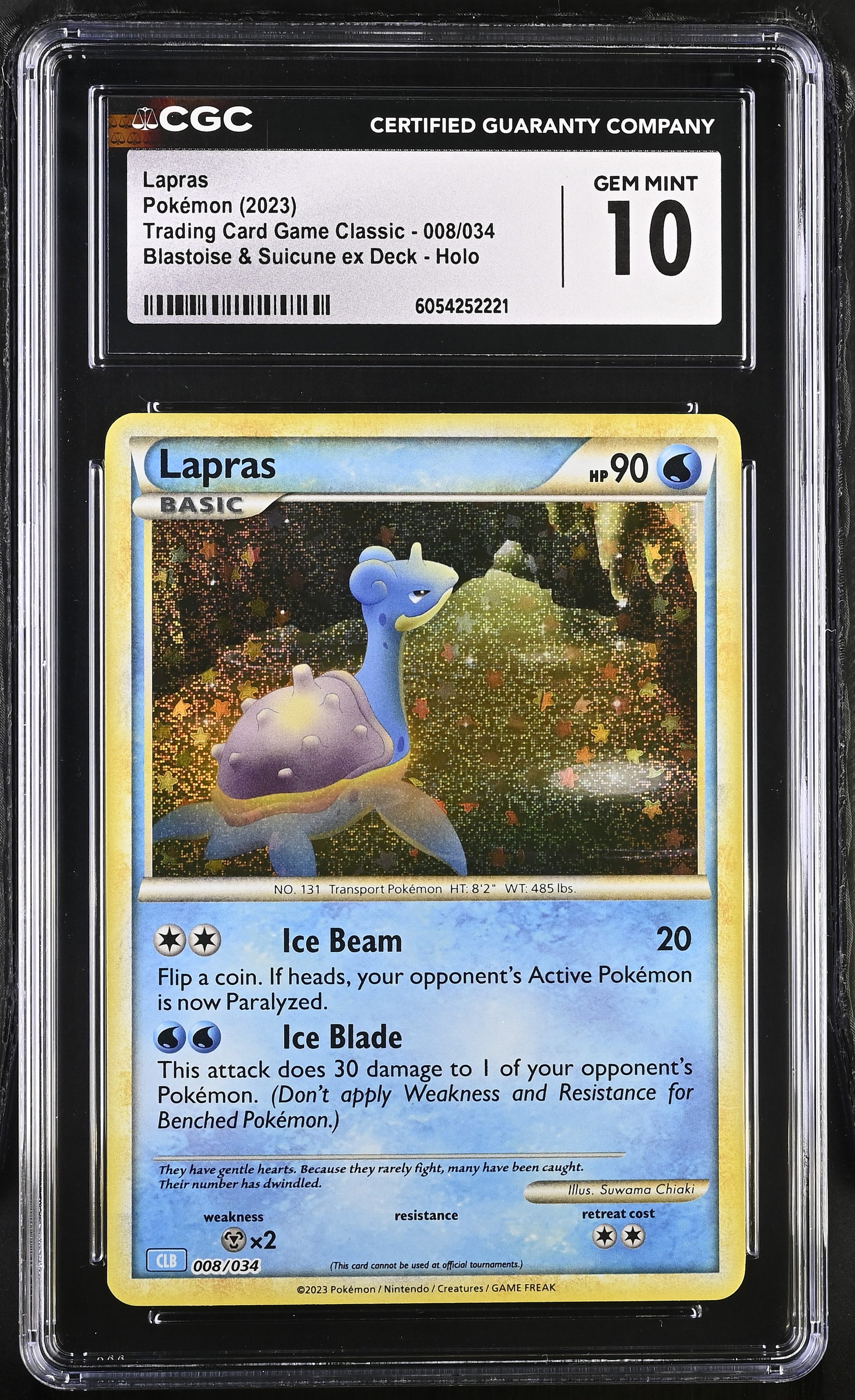 2023 Trading Card Game Classic #008/034 Lapras CGC 10