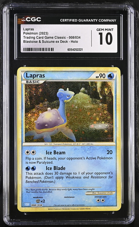 2023 Trading Card Game Classic #008/034 Lapras CGC 10