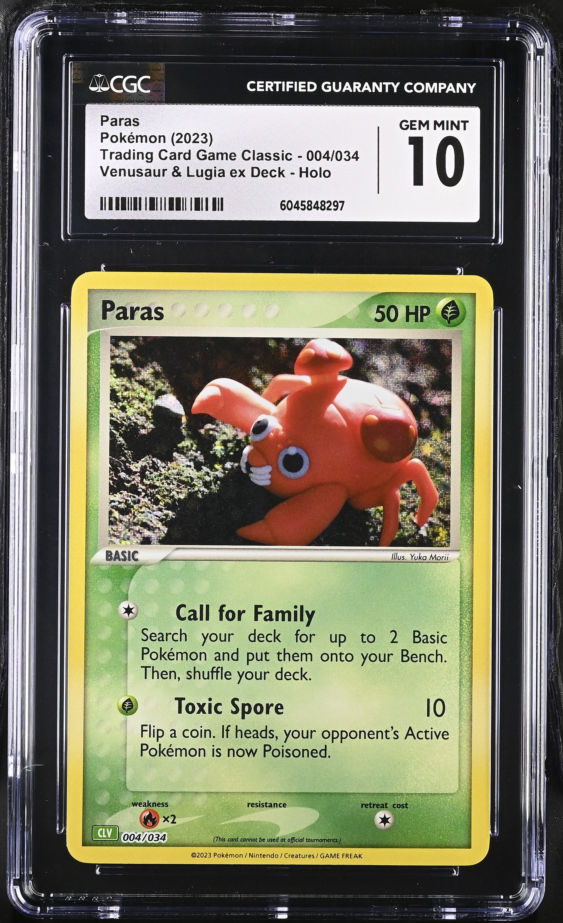 2023 Trading Card Game Classic #004/034 Paras CGC 10