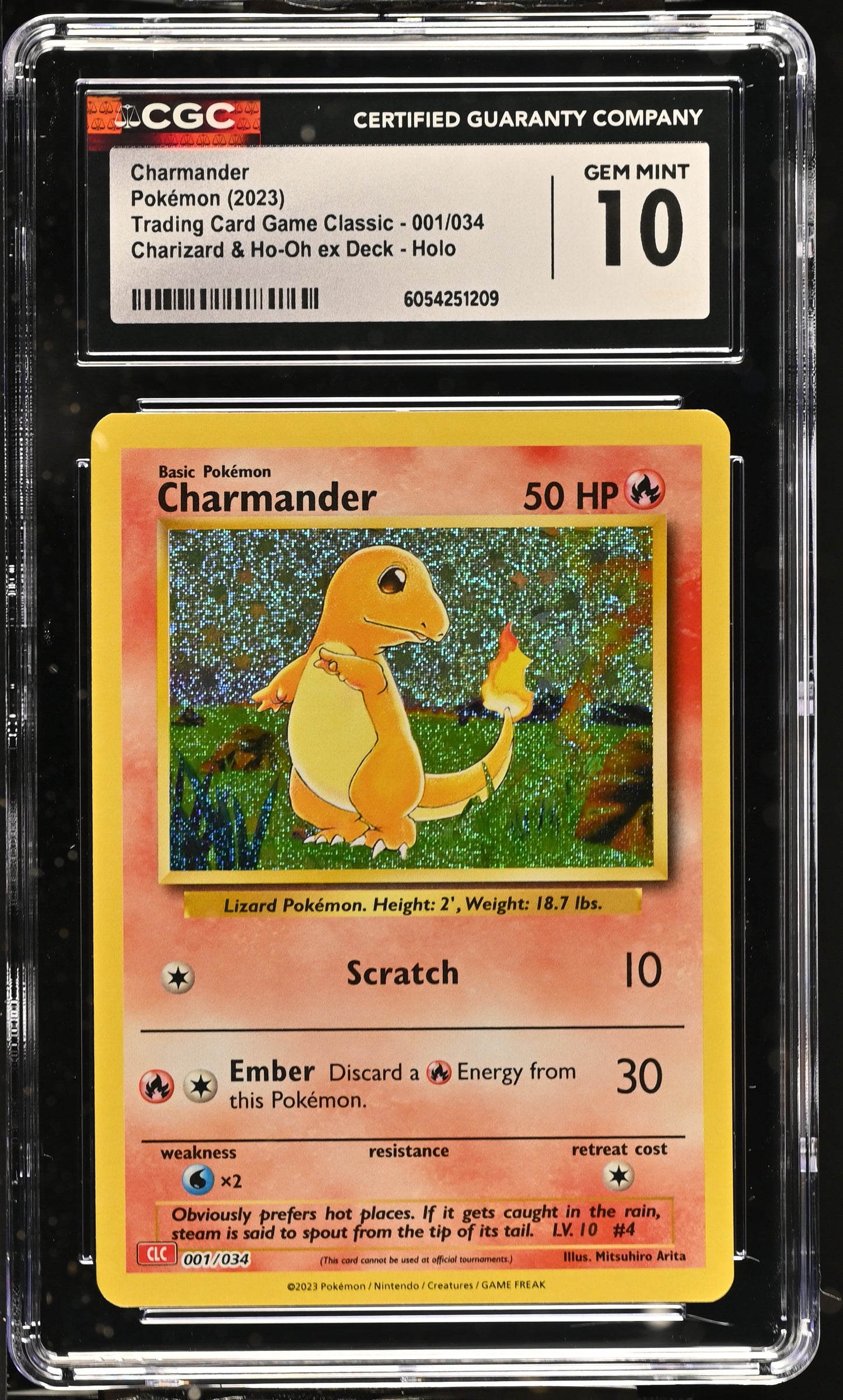 2023 Trading Card Game Classic #001/034 Charmander CGC 10