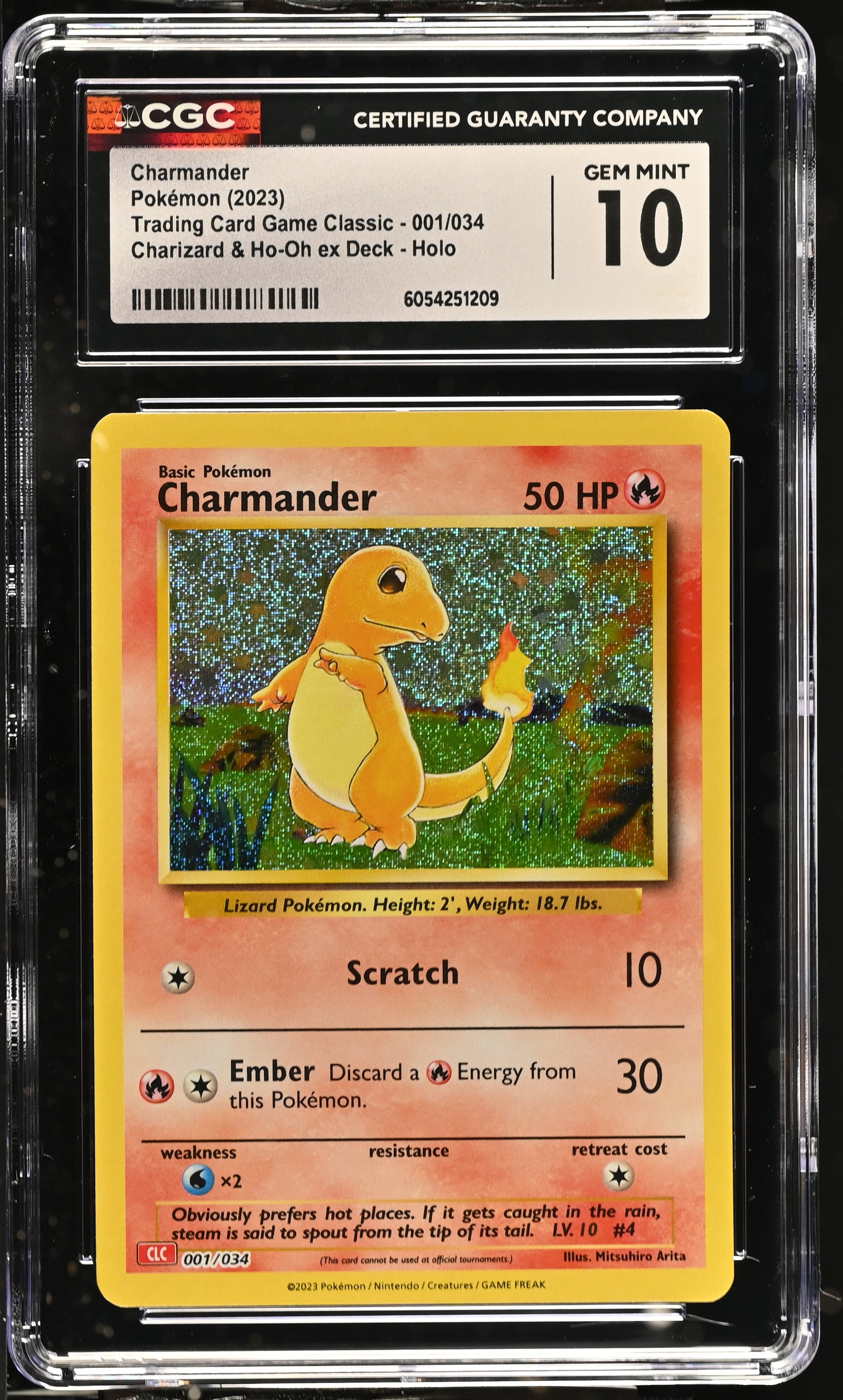 2023 Trading Card Game Classic #001/034 Charmander CGC 10