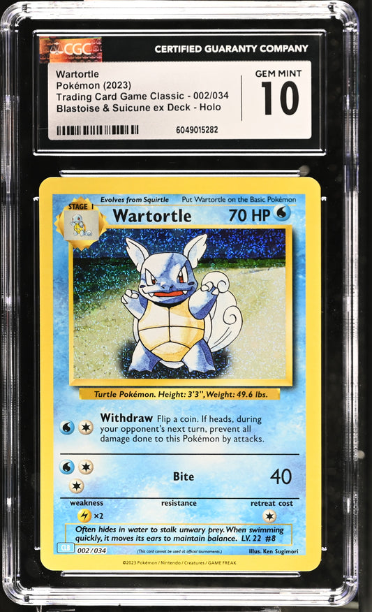2023 Trading Card Game Classic #002/034 Wartortle CGC 10
