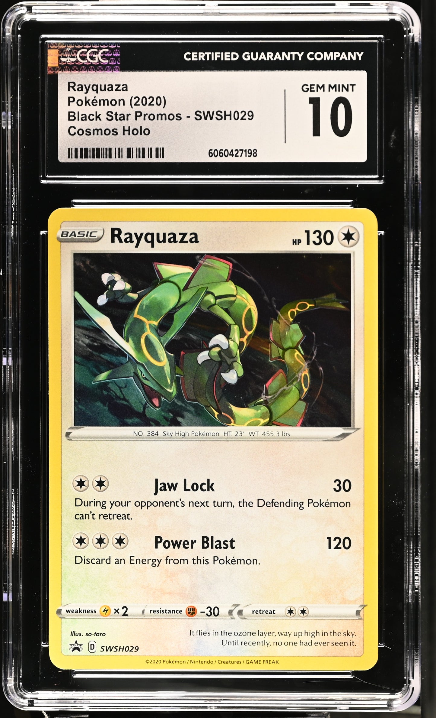 2020 Black Star Promos #SWSH029 Rayquaza CGC 10