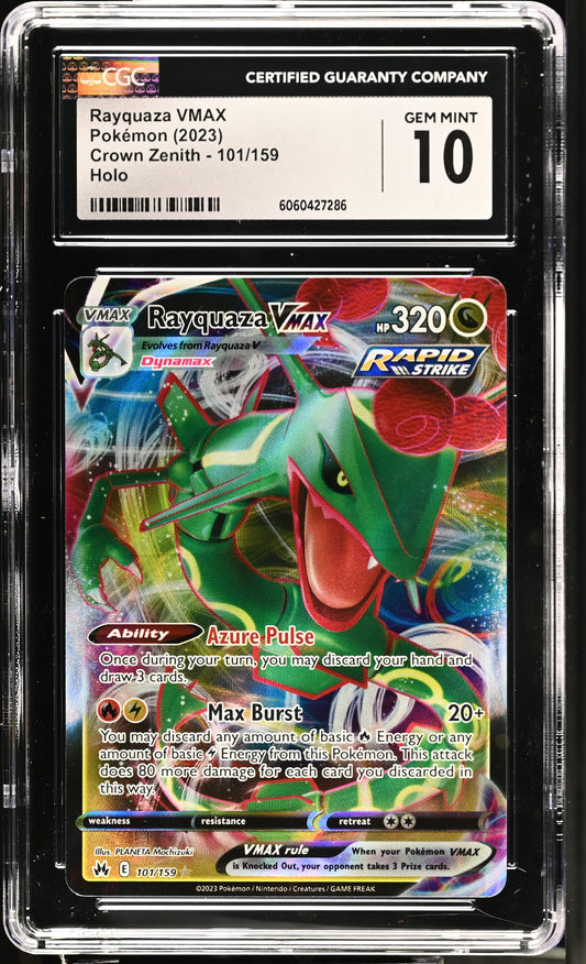 2023 Crown Zenith #101/159 Rayquaza VMAX CGC 10