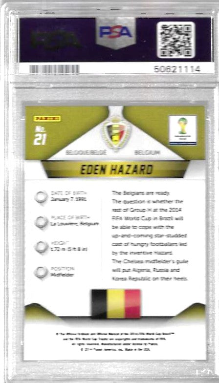 2014 Panini Prizm World Cup #21 Eden Hazard PSA 10