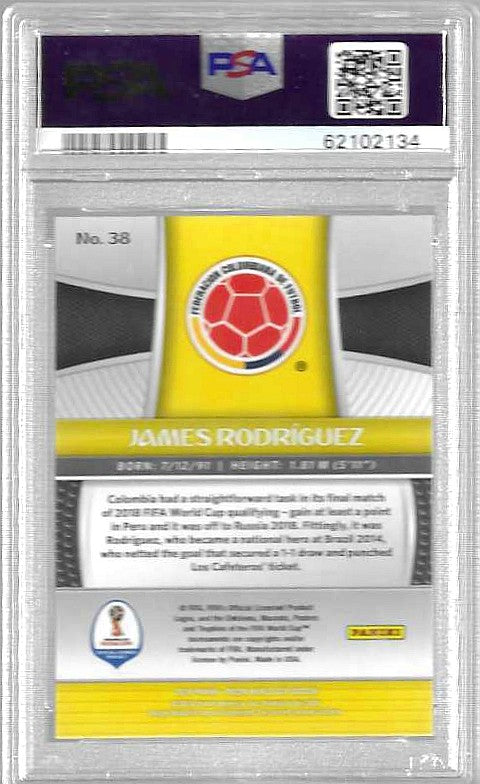 2018 Panini Prizm World Cup #38 James Rodriguez PSA 9 - single item listing, image for visual reference only