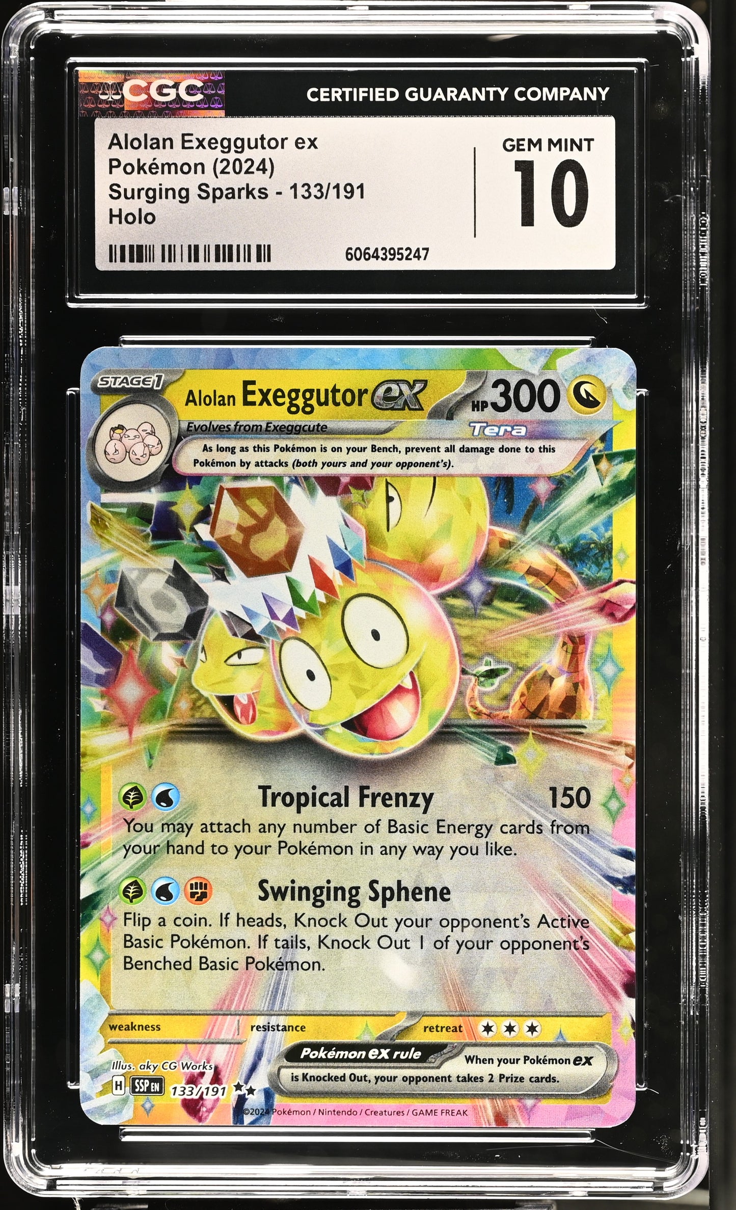 2024 Surging Sparks #133/191 Alolan Exeggutor ex CGC 10