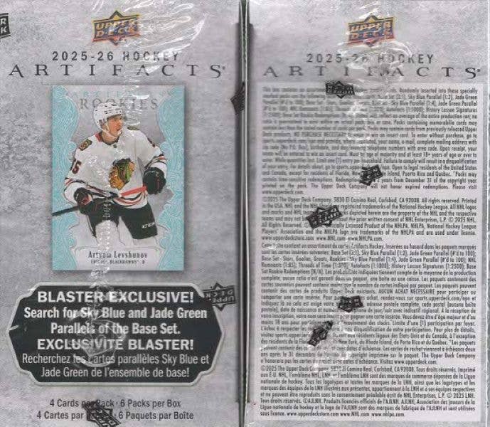 2025-26 Upper Deck Artifacts NHL Hockey 24ct. Blaster Box