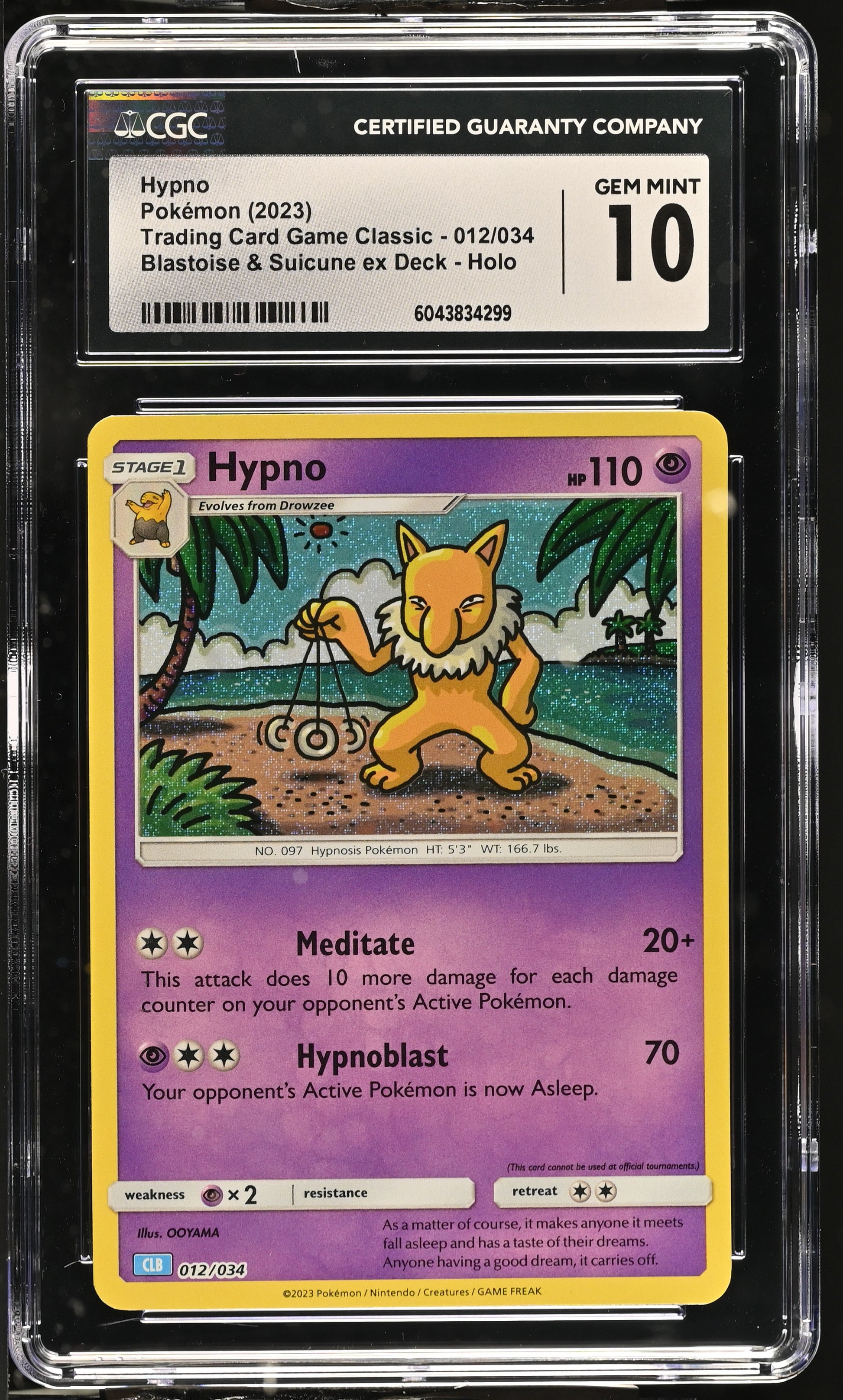 2023 Trading Card Game Classic #012/034 Hypno CGC 10 - Moonlight Collectibles product image