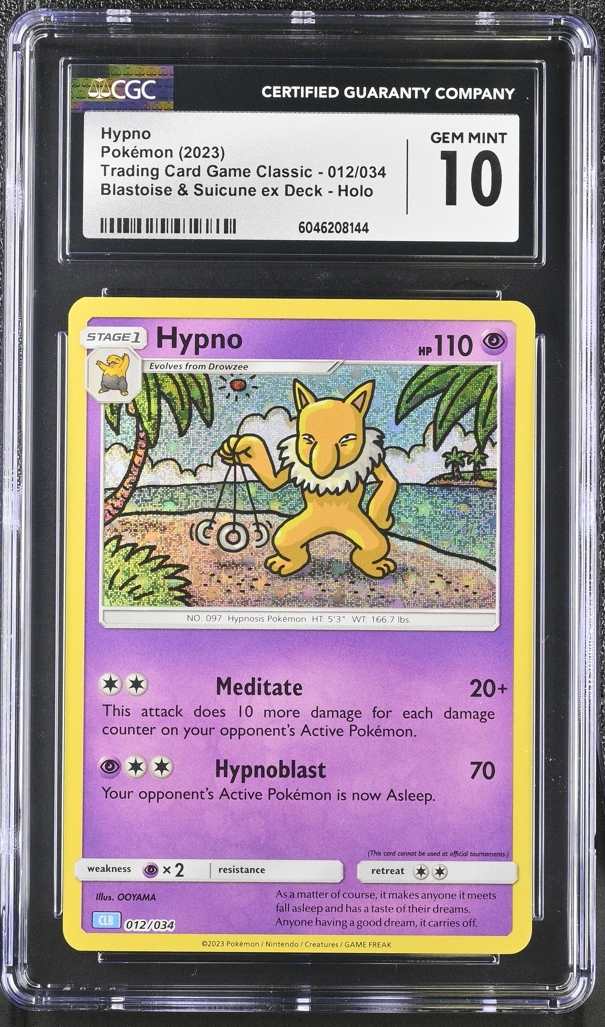2023 Trading Card Game Classic #012/034 Hypno CGC 10 - Moonlight Collectibles product image