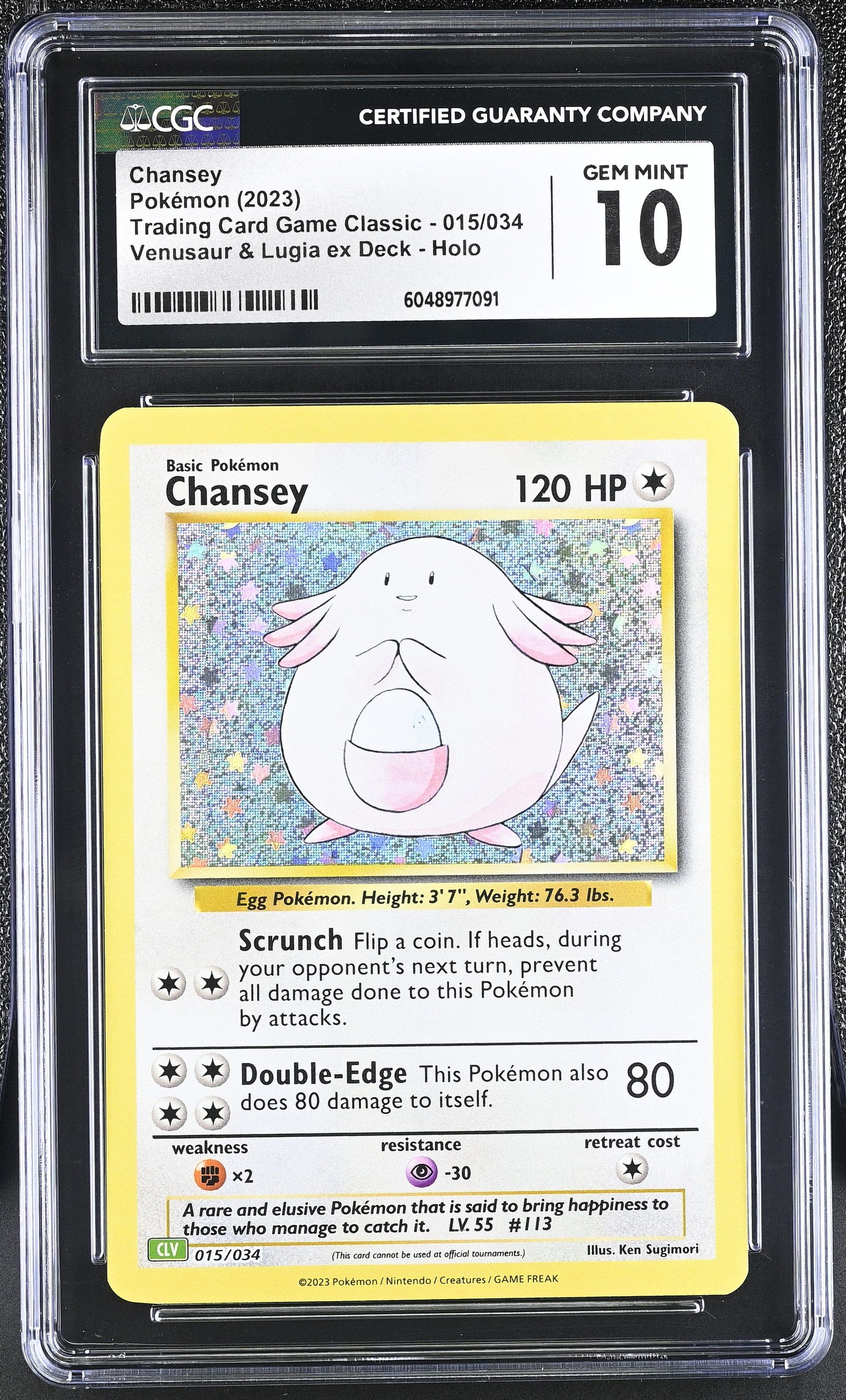 2023 Trading Card Game Classic #015/034 Chansey CGC 10