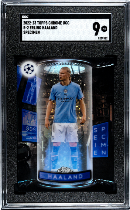 2022-23 Topps Chrome Ucc #S-2 Erling Haaland Specimen SGC 9 - single item listing, image for visual reference only