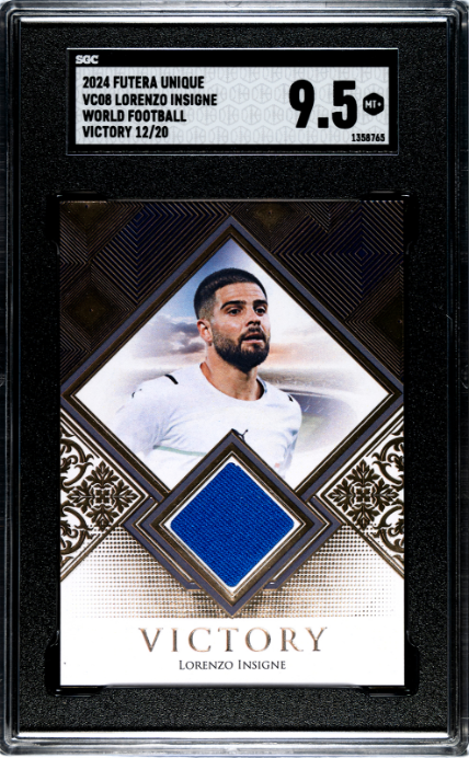 2024 Futera Unique World Football Lorenzo Insigne Victory Relics #VC08 /20 SGC 9.5 Graded Card - single item listing, image for visual reference only