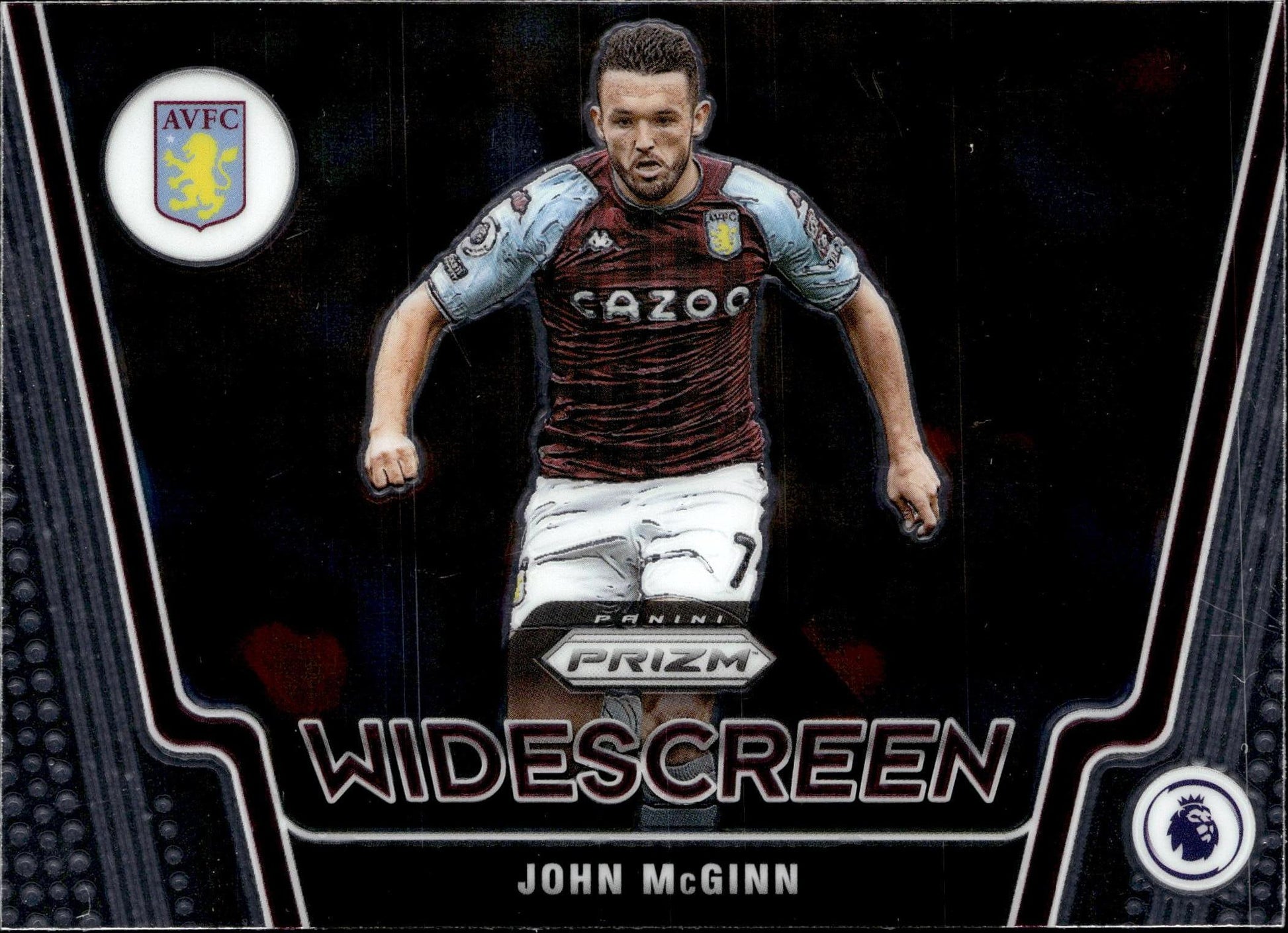 2021-22 Panini Prizm Premier League Widescreen #23 John McGinn – Aston Villa Soccer Card - single item listing, image for visual reference only