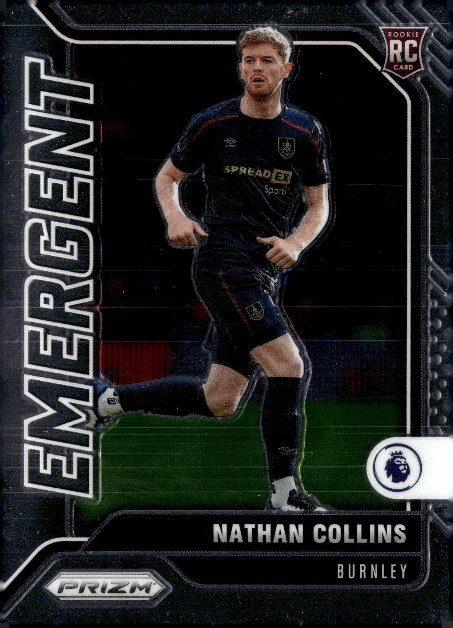 2021-22 Panini Prizm Premier League Emergent #10 Nathan Collins RC – Burnley Soccer Card