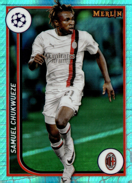 2023-24 Merlin UEFA Club Competitions #3 Samuel Chukwueze – AC Milan Soccer Card
