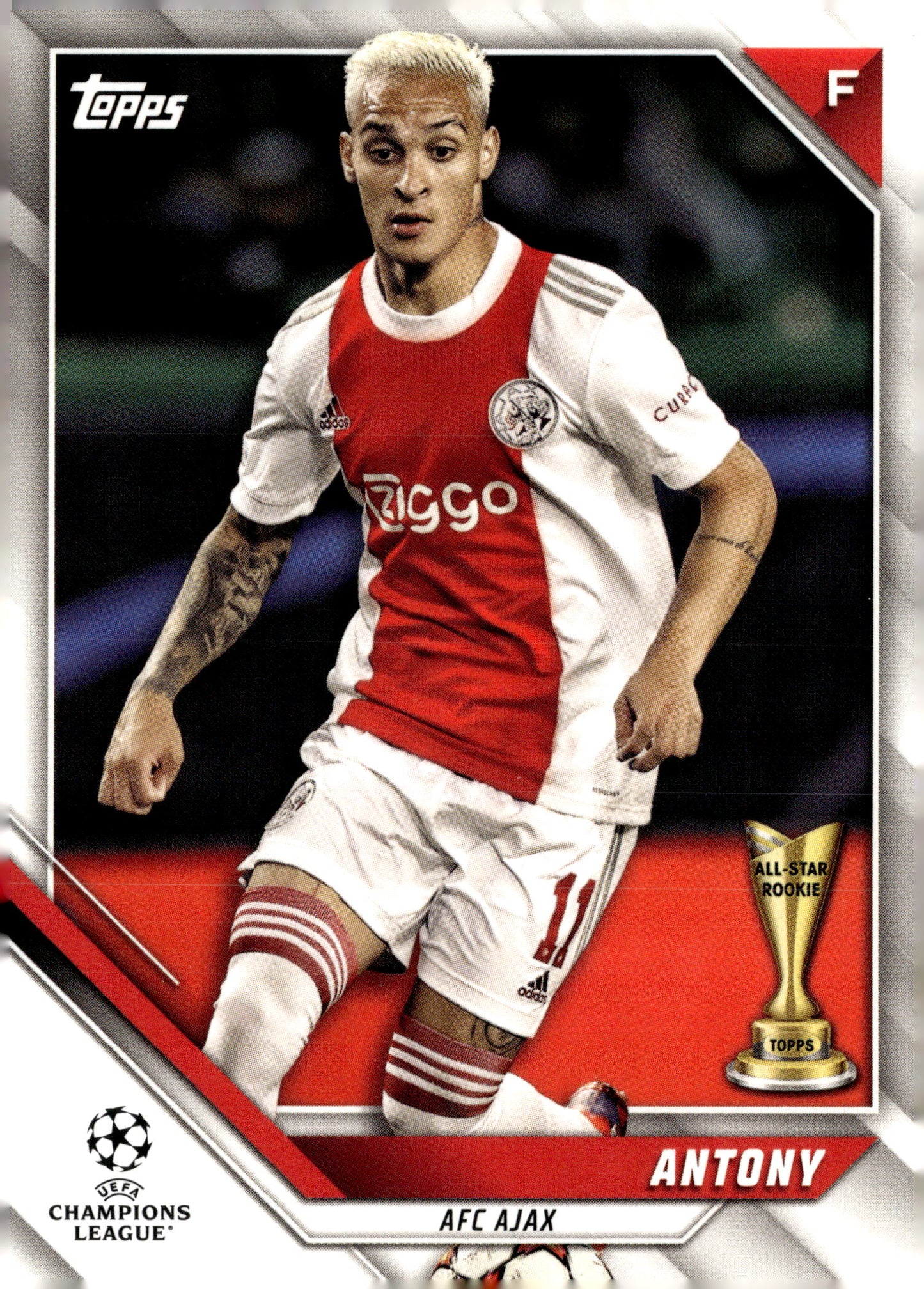 2021-22 Topps Chrome UEFA Champions League #31 Antony – AFC Ajax | Base Chrome Soccer Card