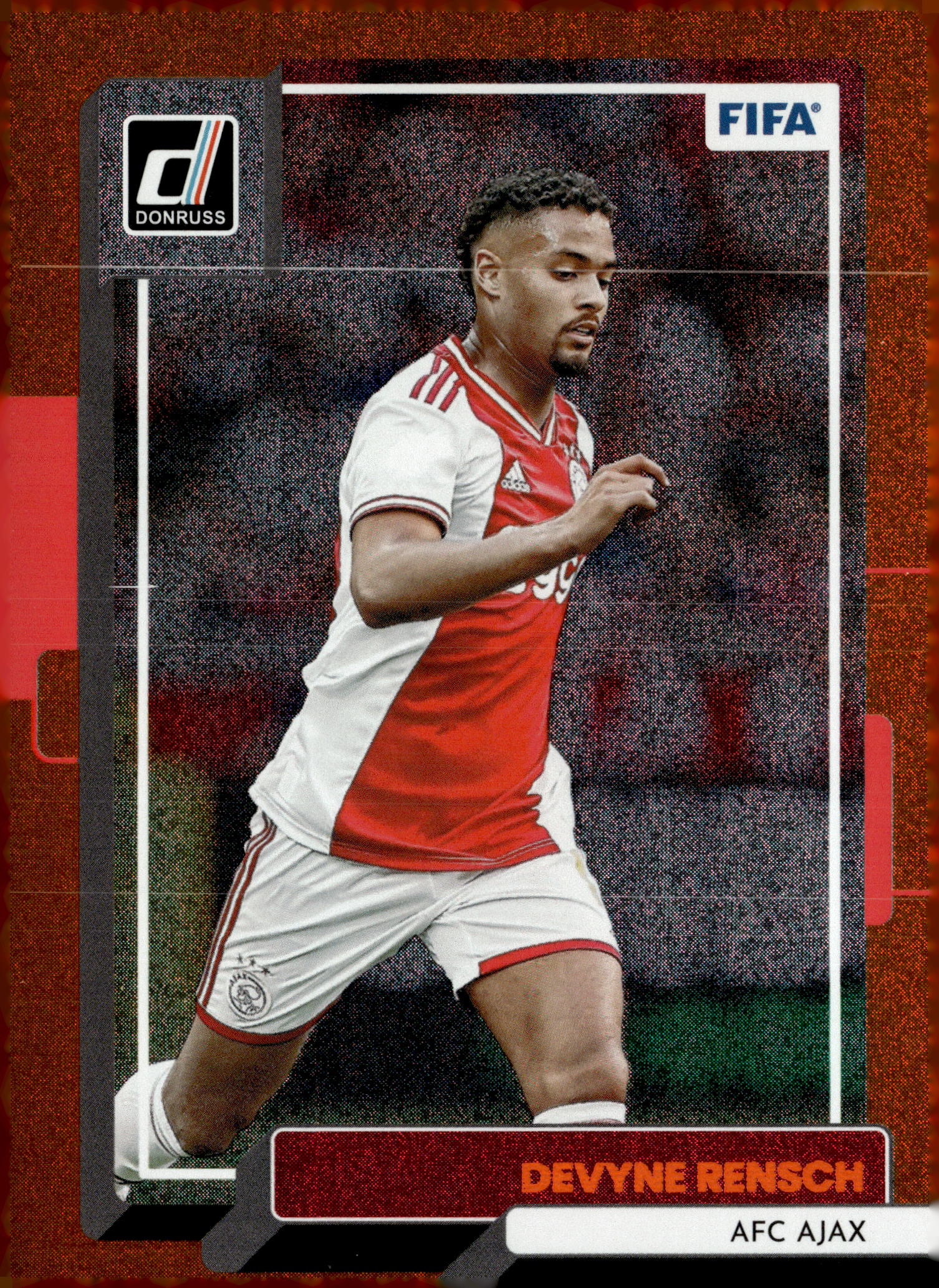 2022-23 Panini Donruss #138 Devyne Rensch Optic Ajax Soccer Card - single item listing, image for visual reference only