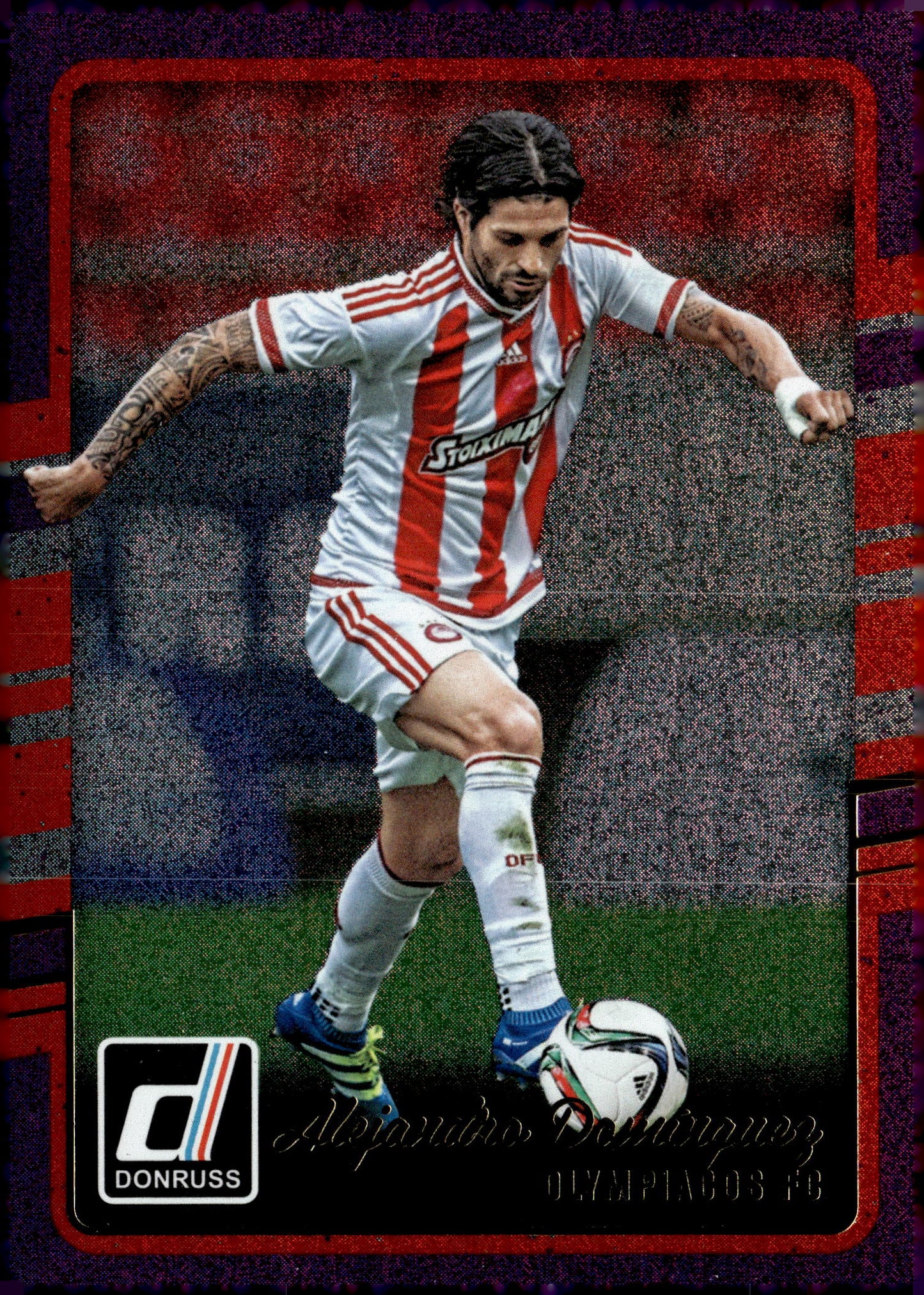 2016-17 Panini Donruss #118 Alejandro Dominguez Silver – Olympiacos FC Soccer Card - single item listing, image for visual reference only