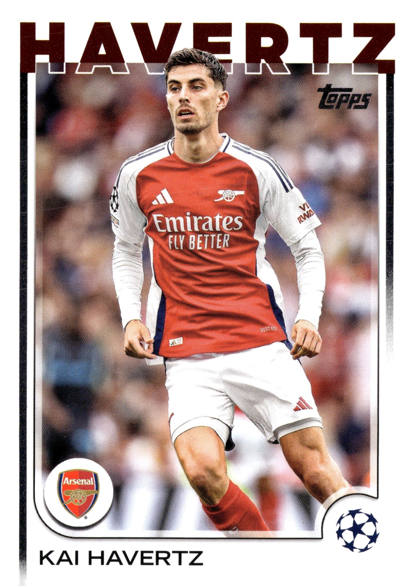 2024-25 Topps UEFA Club Competitions #125 Kai Havertz Arsenal FC Midfielder Soccer Card - single item listing, image for visual reference only