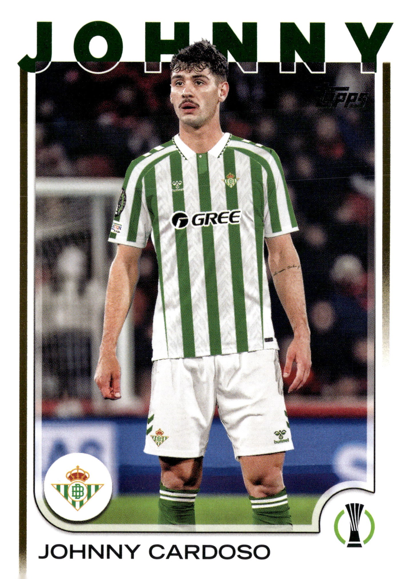 2024-25 Topps UEFA Club Competitions #84 Johnny Cardoso Real Betis Midfielder Soccer Card - single item listing, image for visual reference only