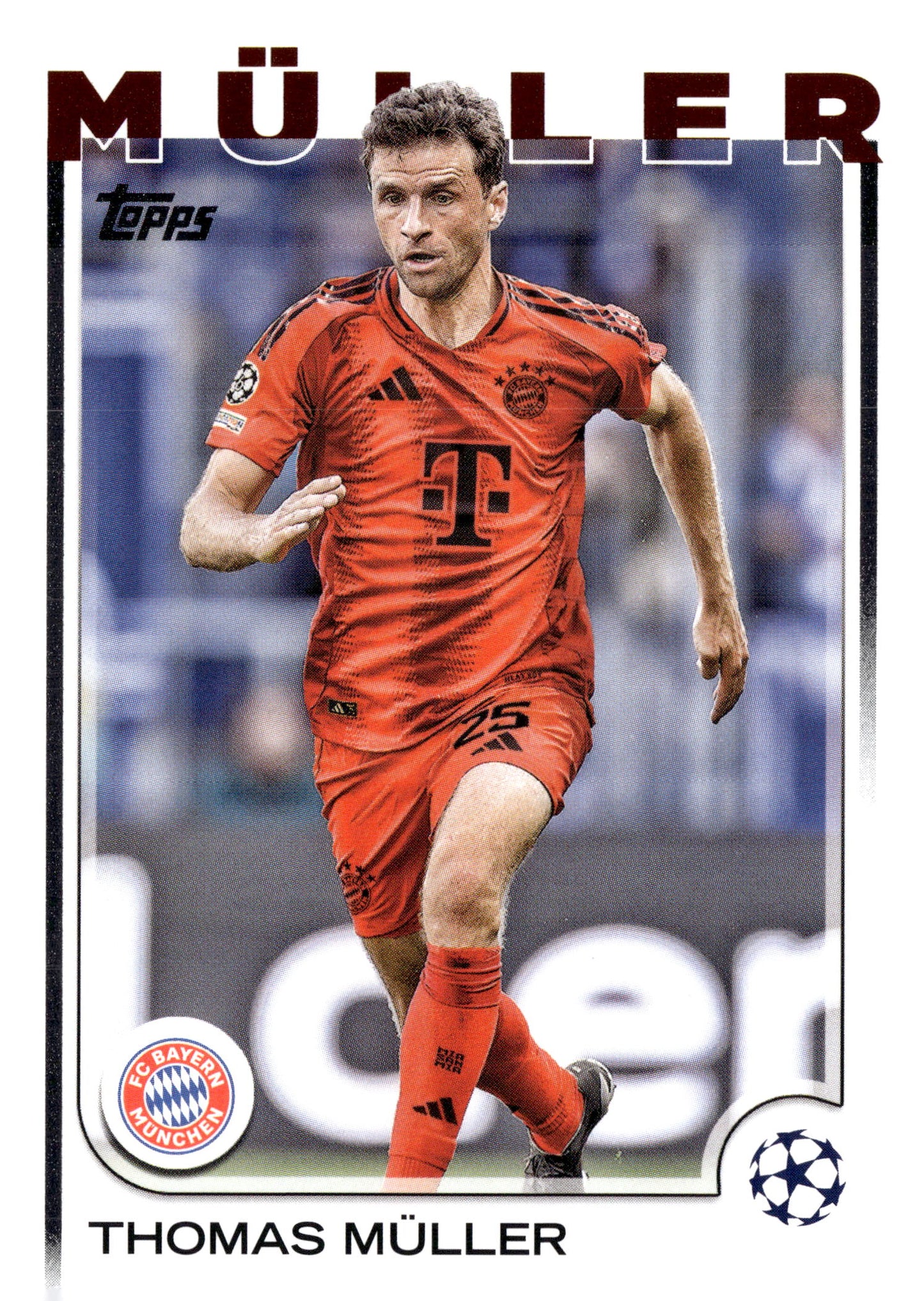 2024-25 Topps UEFA Club Competitions #99 Thomas Müller FC Bayern München Forward - single item listing, image for visual reference only