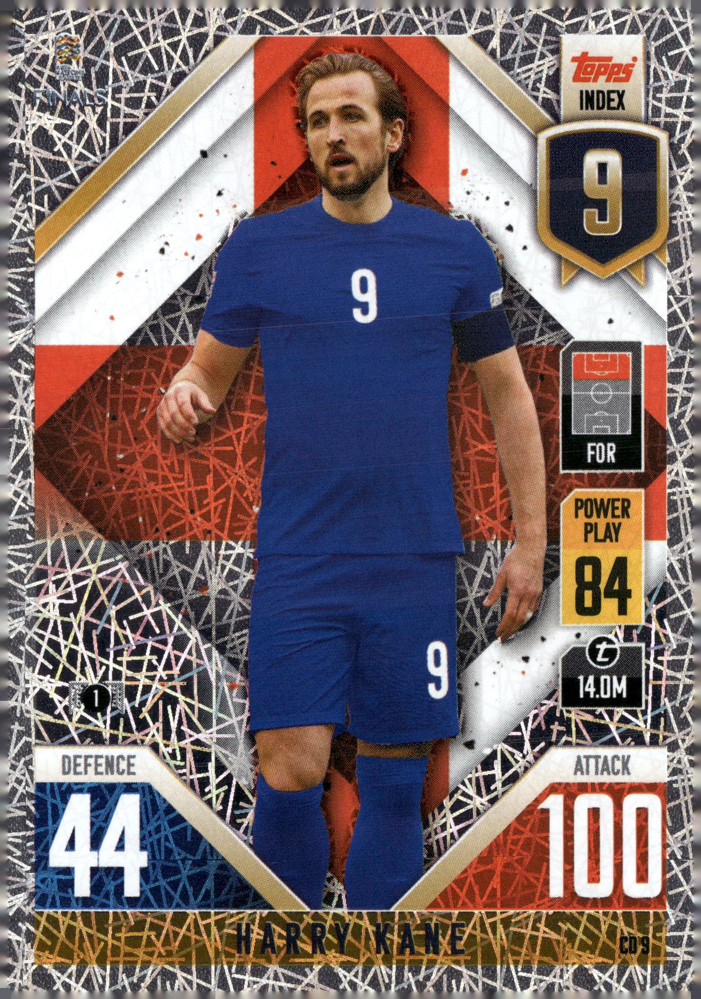 2022-23 Topps Match Attax 101 #CD9 Harry Kane Road To UEFA Nations League Finals England - single item listing, image for visual reference only