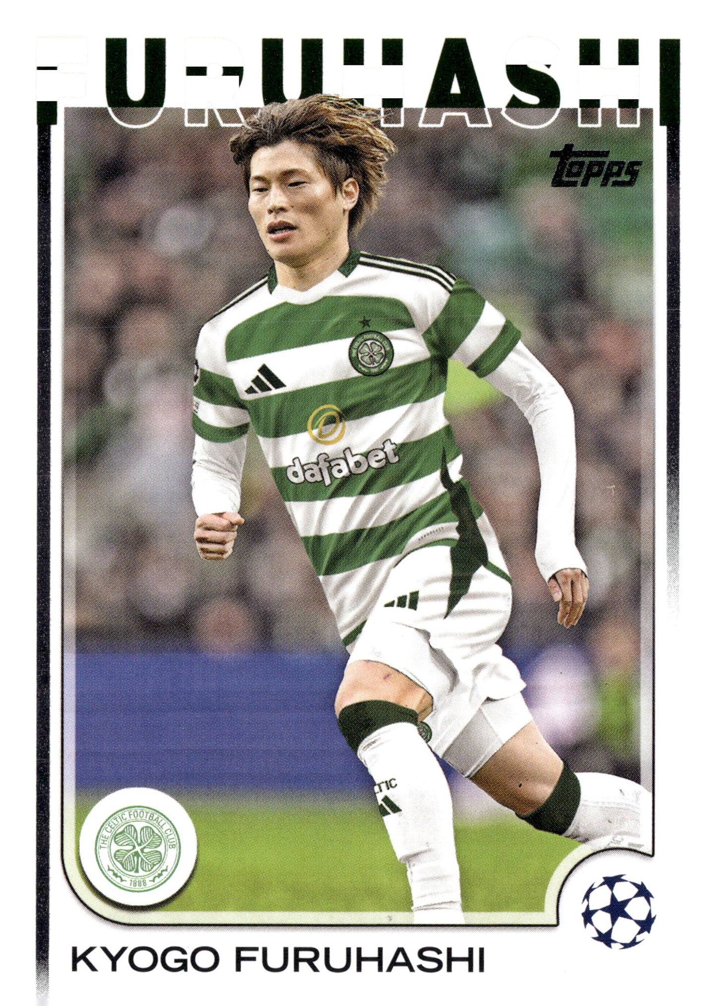 2024-25 Topps UEFA Club Competitions #140 Kyogo Furuhashi Celtic FC Forward Soccer Card - single item listing, image for visual reference only