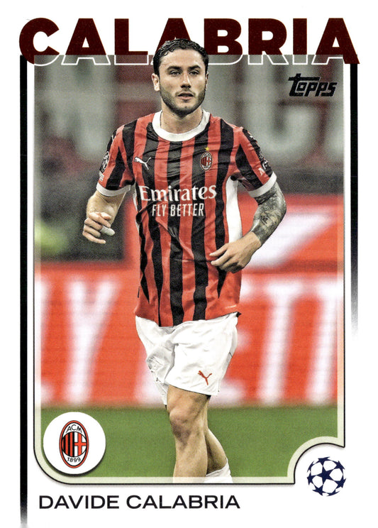 2024-25 Topps UEFA Club Competitions #82 Davide Calabria AC Milan Defender Soccer Card