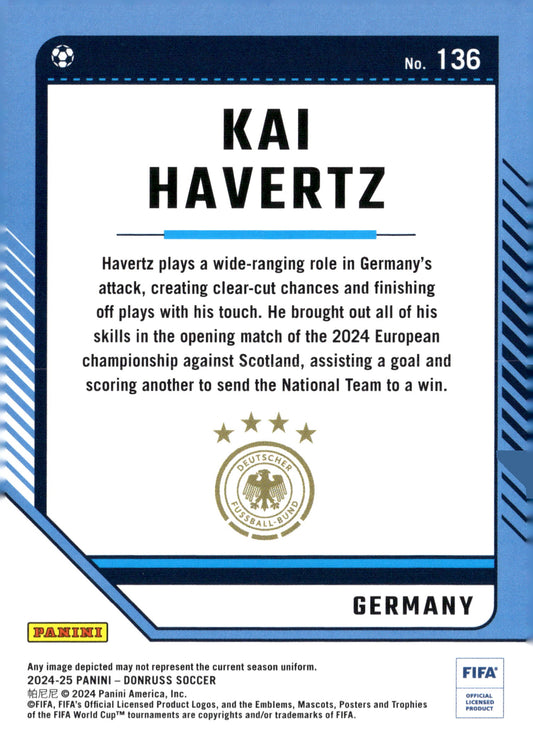 2024-25 Donruss Soccer #136 Kai Havertz Silver Germany FIFA National Team Card