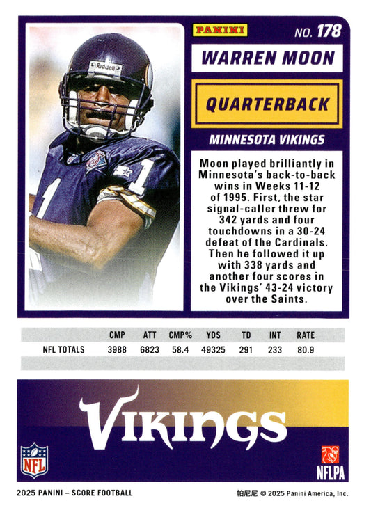 2025 Score-A-Treat #178 Warren Moon - single item listing, image for visual reference only