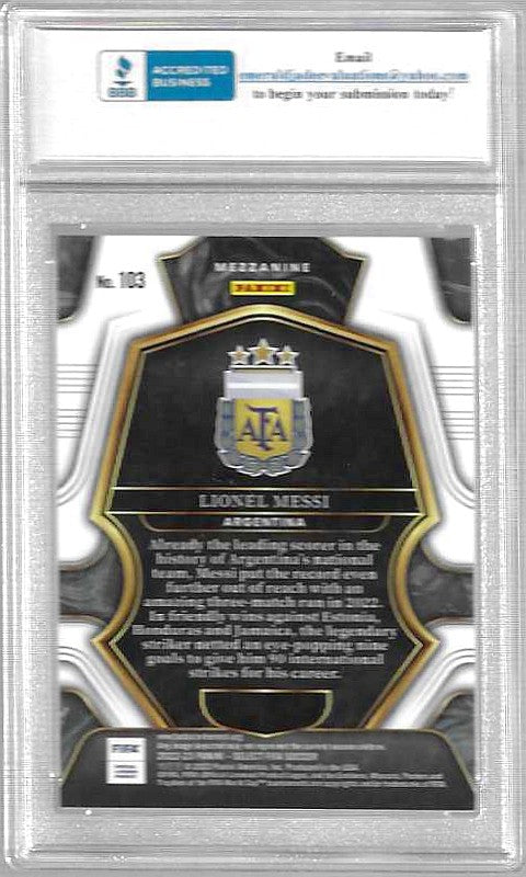 2022 Select Fifa #103 Lionel Messi (EJE 10) - single item listing, image for visual reference only