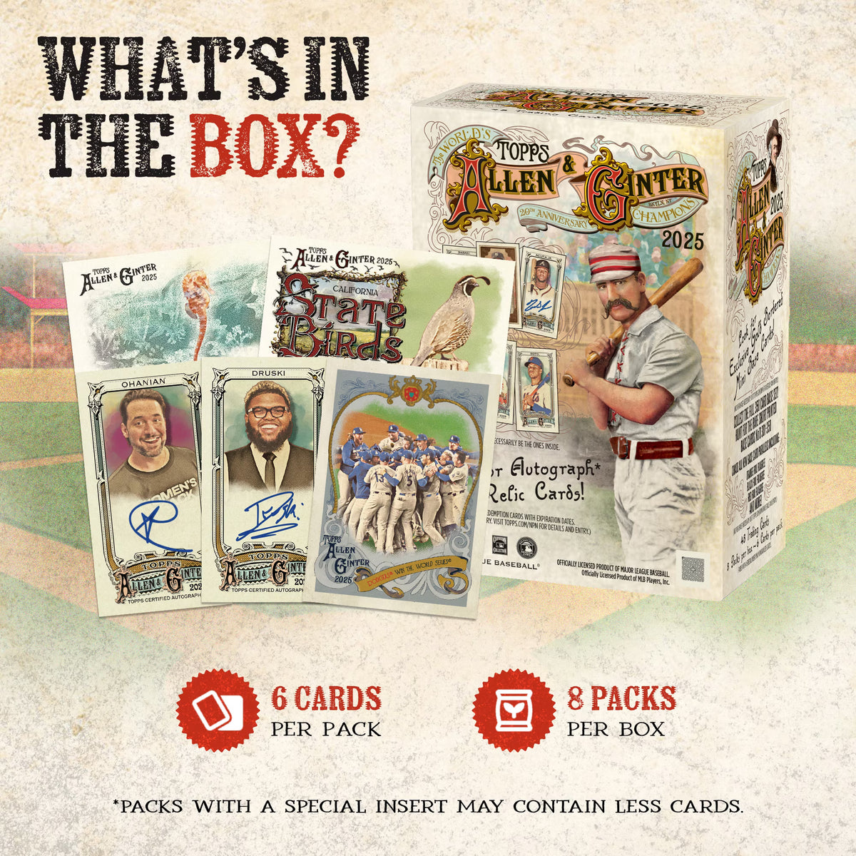 2025 Topps Allen & Ginter Baseball Factory Sealed Value Box 48 Cards