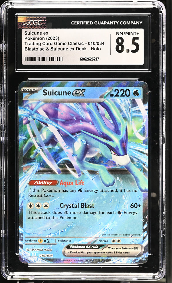2023 Trading Card Game Classic #010/034 Suicune EX CGC 8.5 ENG