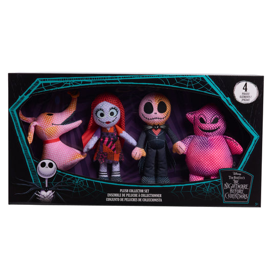 Disney The Nightmare Before Christmas collector set with Jack Skellington Sally Zero and Oogie Boogie colorful plush toys
