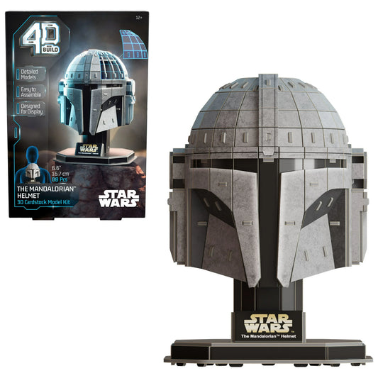 4D Build Star Wars The Mandalorian Boba Fett Helmet 3D paper model kit box