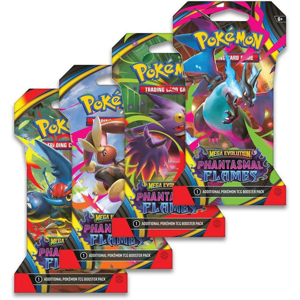 Pokémon Mega Evolution Phantasmal Flames Sleeved Single Booster Pack English Random Art [PFL] - Sealed