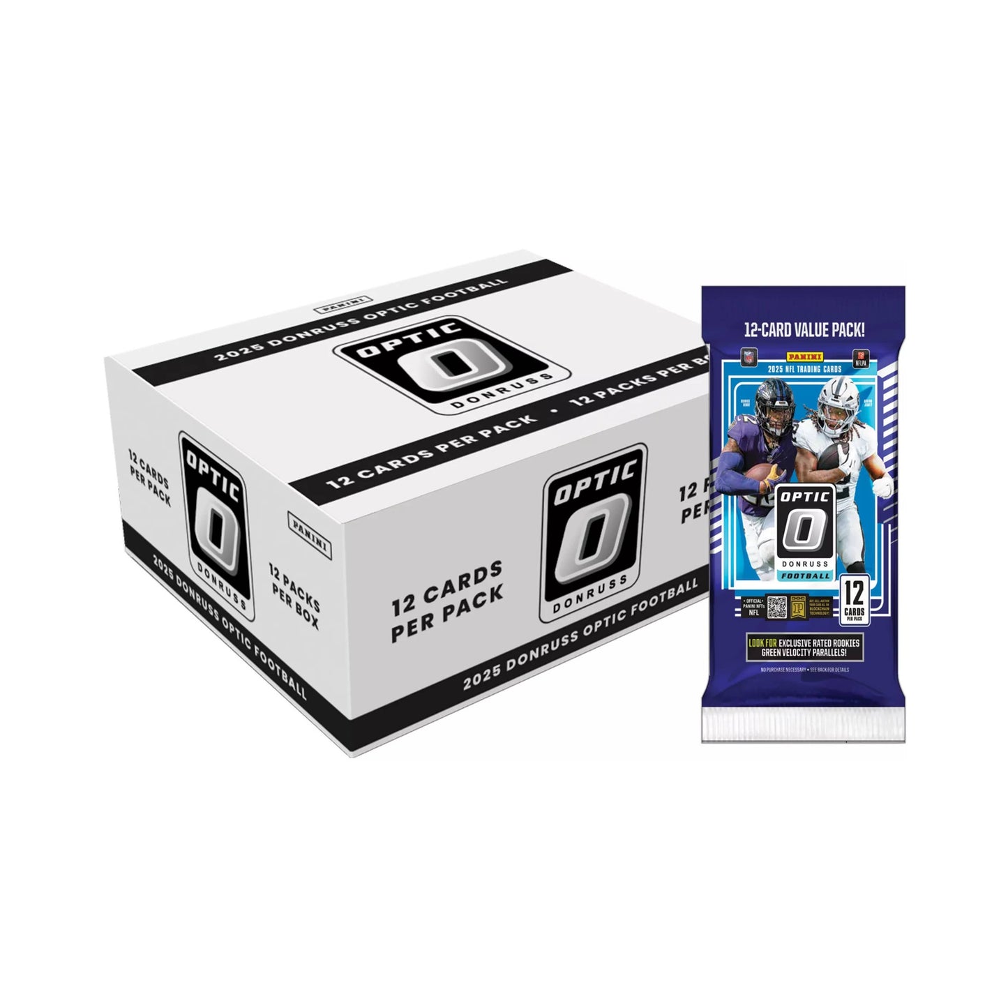 2025 Panini Donruss Optic NFL Football 144 Ct. Fat Pack Box - Sealed - single item listing, image for visual reference only