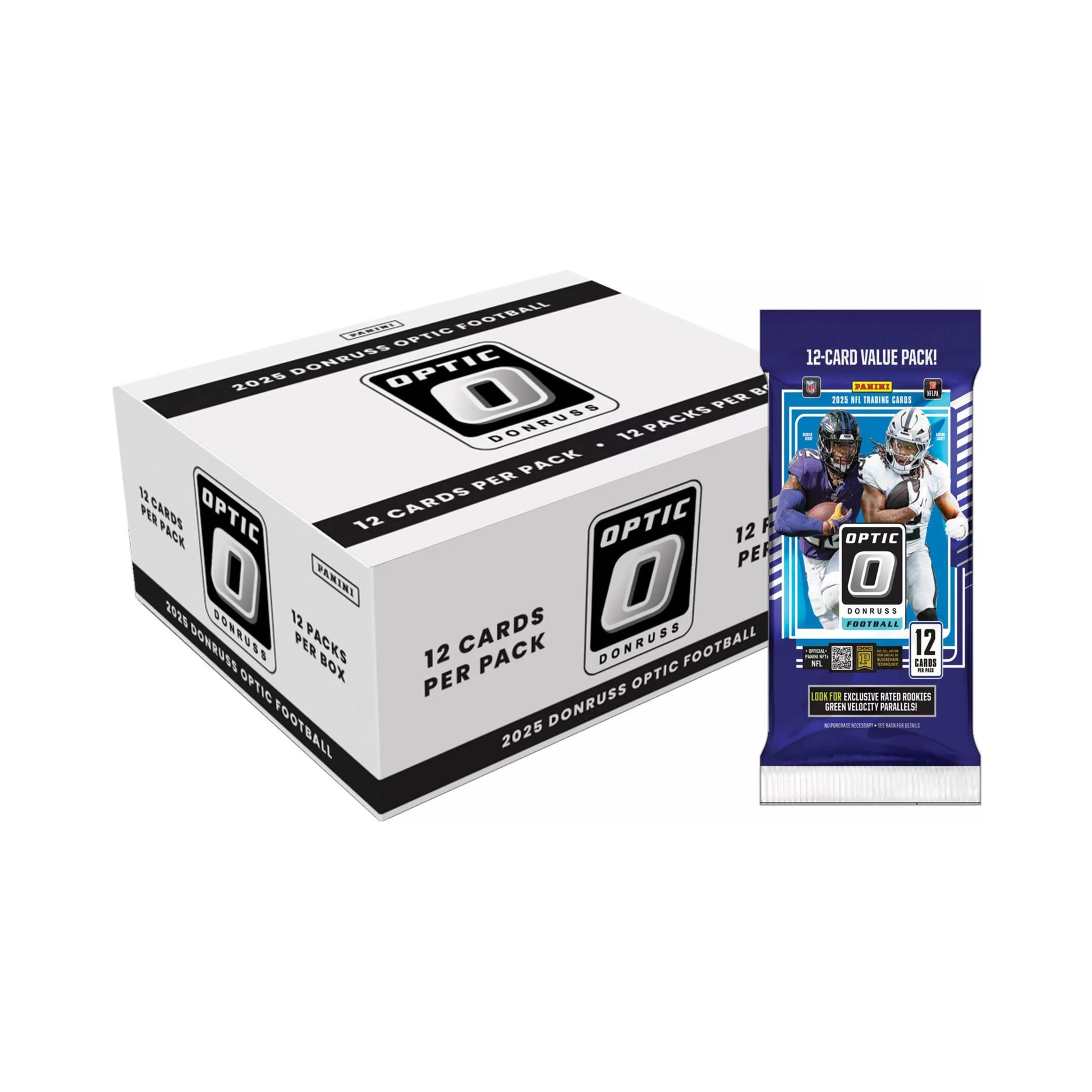 2025 Panini Donruss Optic NFL Football 144 Ct. Fat Pack Box - Sealed - single item listing, image for visual reference only