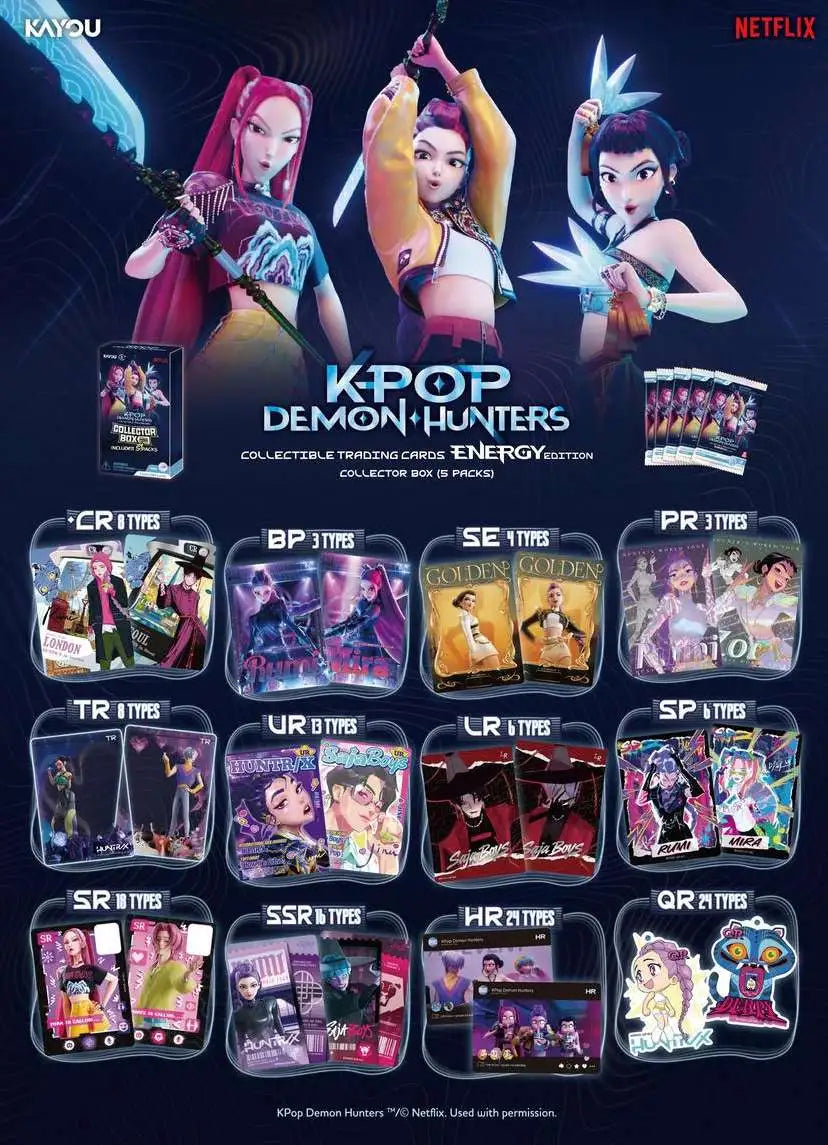 KPop Demon Hunters World Tour Energy Edition Sleeved Booster Pack – 8 Cards
