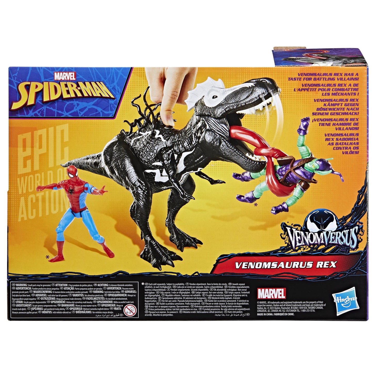 Marvel Spider-Man Epic World of Action VenomVersus Venomsaurus Rex 16-Inch Action Figure