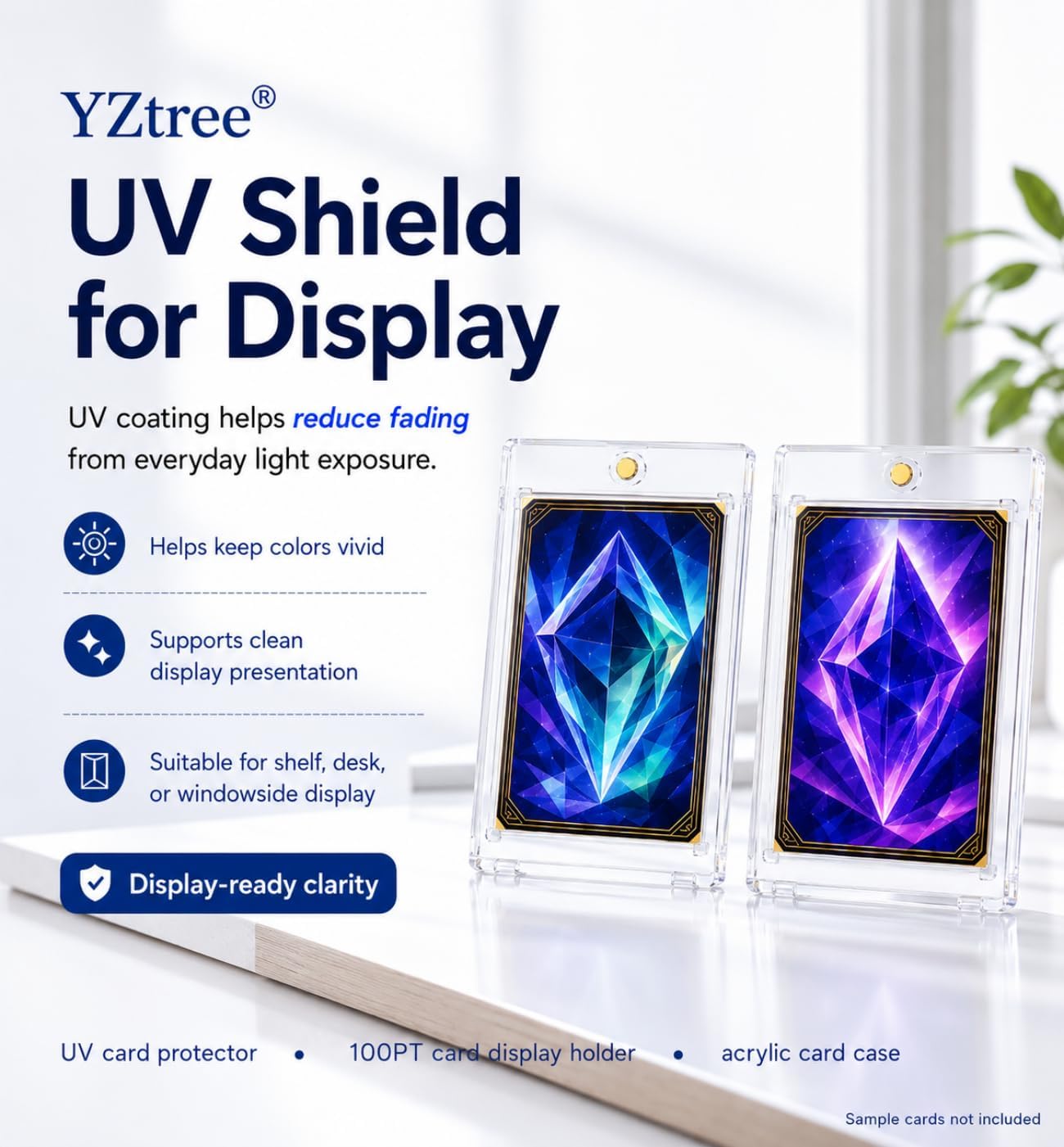 YZtree 100pt One-Touch Magnetic Card Holder with U-V Protection