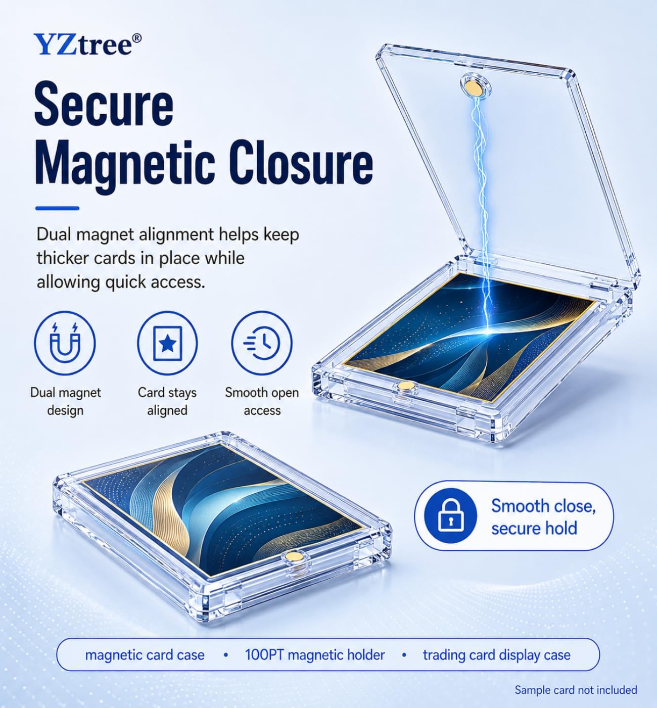 YZtree 100pt One-Touch Magnetic Card Holder with U-V Protection