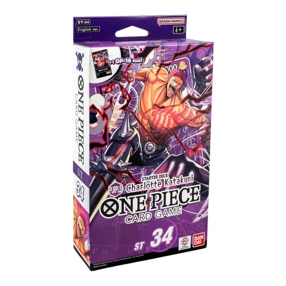 Bandai One Piece Card Game Purple Charlotte Katakuri Starter Deck ST-34 English edition