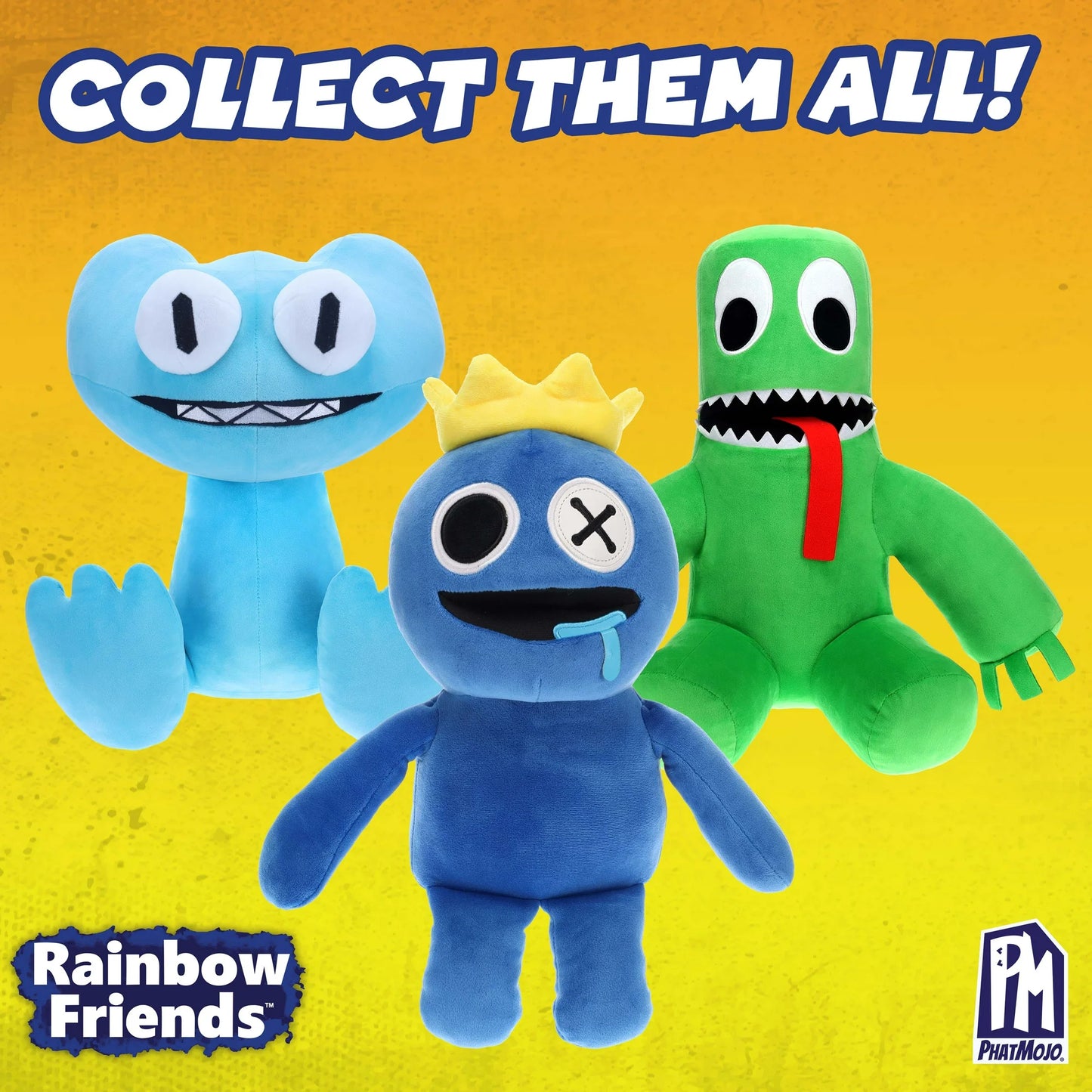 Rainbow Friends Giant Plush Cyan 15 Inch Official Collectible Plush