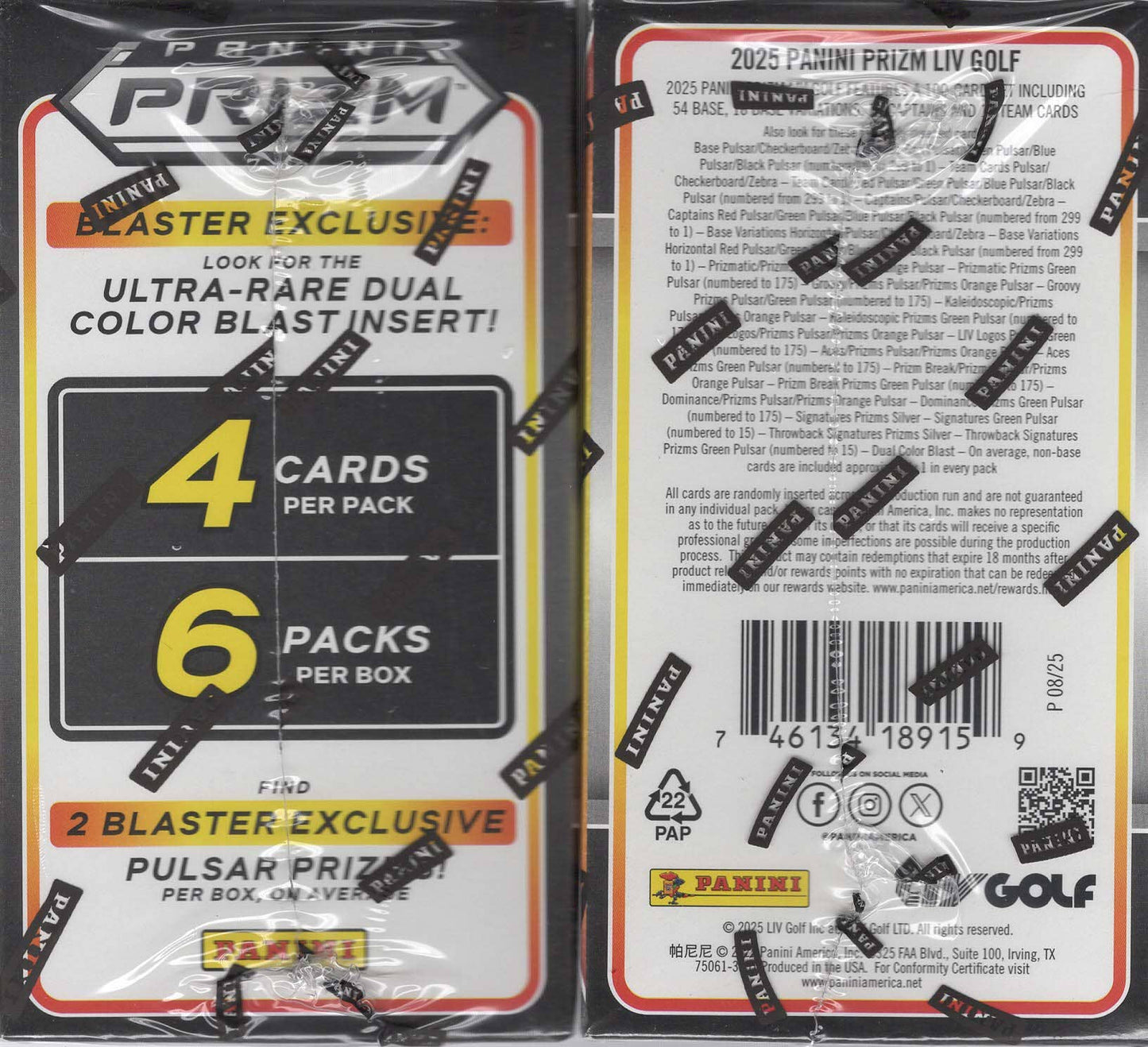 2025 Panini Prizm LIV Golf 24ct. Blaster Box