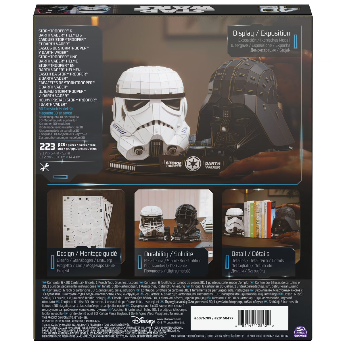4D Build Star Wars Stormtrooper and Darth Vader Helmet 3D Puzzle Model Kit