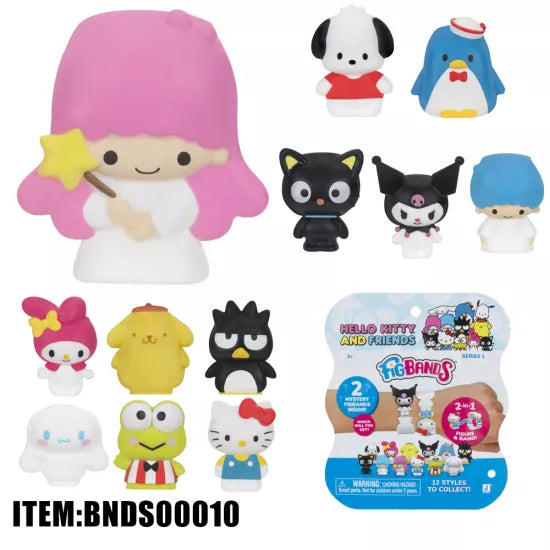 Squishmallow Fig Bands Mystery Pack Hello Kitty and Friends 2-Count Blind Bag