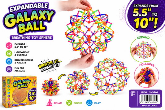 Jiaying Expandable Galaxy Ball Breathing Toy Sphere 5.5 to 10 Inch