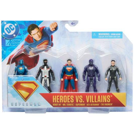 DC Comics Superman Heroes Vs Villains 5-Pack 3 Inch Action Figure Playset - Toy / Figure